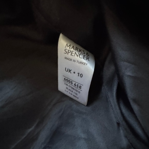 Mark and Spencer Black Leather Jacket - Picture 3 of 4